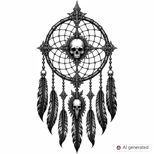 Disegno di tatuaggio Acchiappasogni in stile Gothic