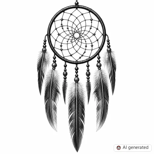 Dreamcatcher tattoo design in Realism style