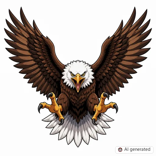 Adler-Tattoo-Entwurf im Stil Anime