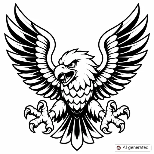 Eagle tattoo design in New School style