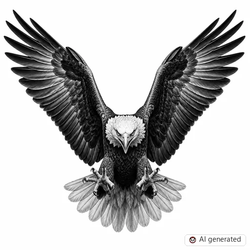 Eagle tattoo design in Realism style