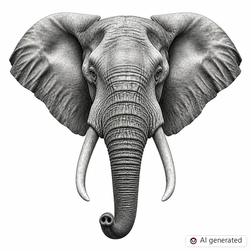 Elephant tattoo design in Realism style