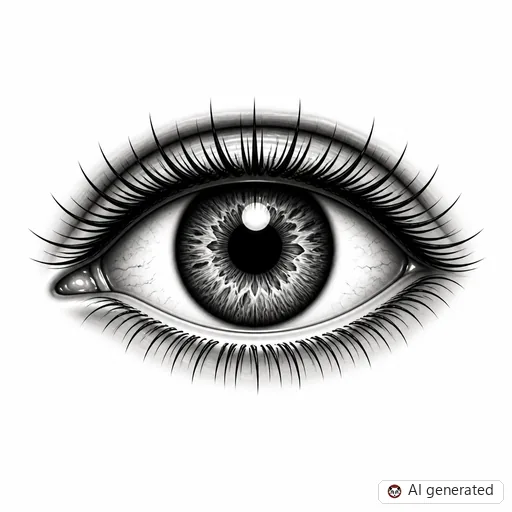 Eye tattoo design in Black & Grey style