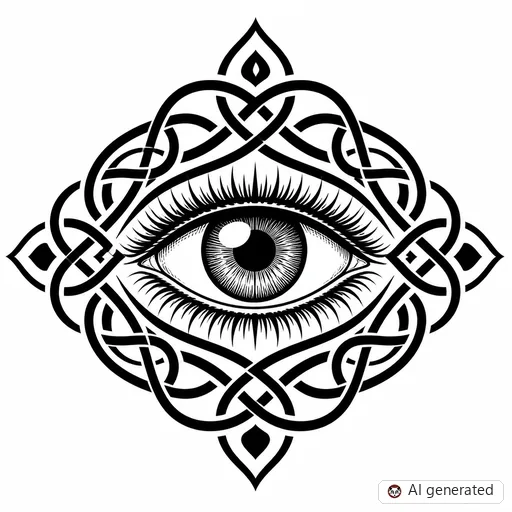 Disegno di tatuaggio Occhio in stile Celtico