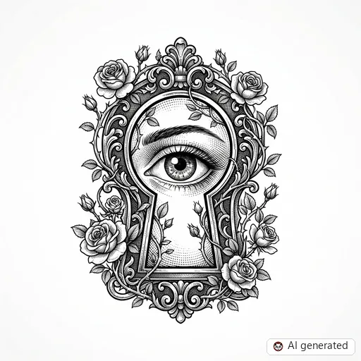 Disegno di tatuaggio Occhio in stile Illustrativo