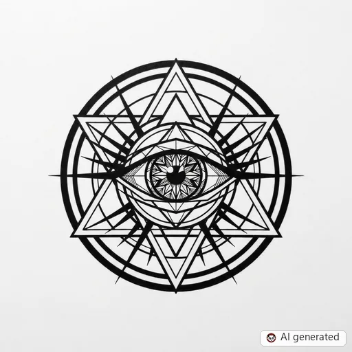 Disegno di tatuaggio Occhio in stile Geometrico