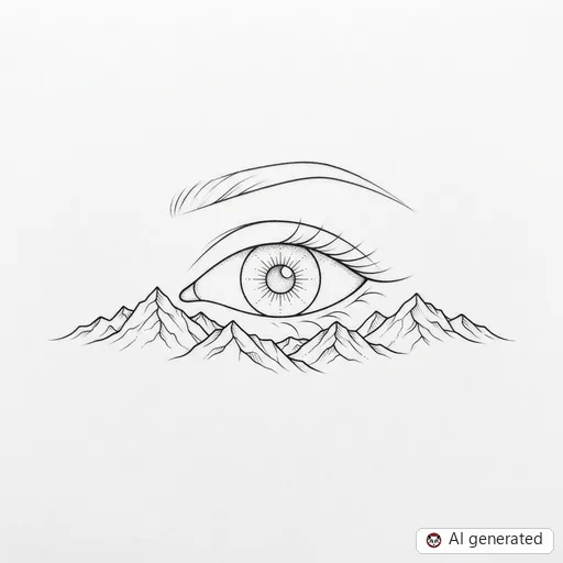 Disegno di tatuaggio Occhio in stile Fine-Line