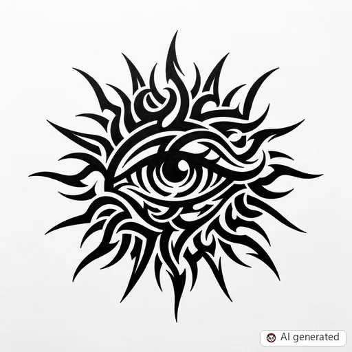 Disegno di tatuaggio Occhio in stile Tribale