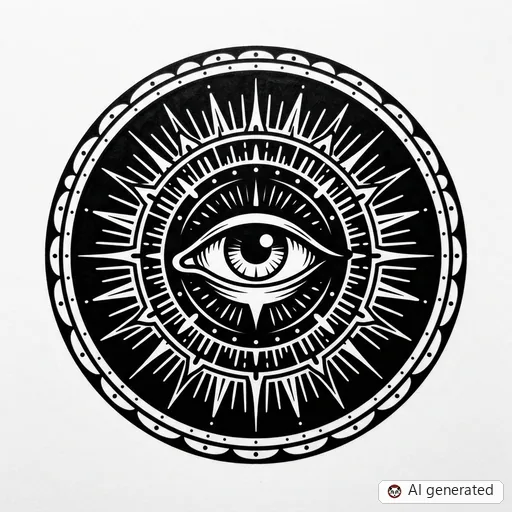 Disegno di tatuaggio Occhio in stile Blackwork