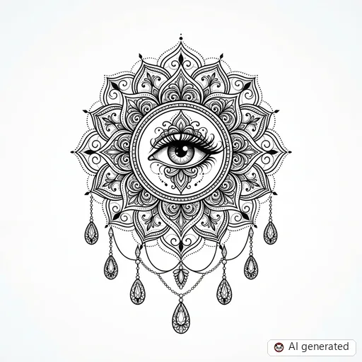 Disegno di tatuaggio Occhio in stile Ornamentale