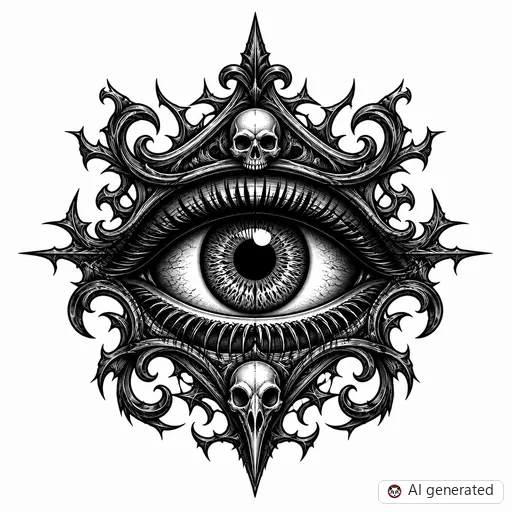 Disegno di tatuaggio Occhio in stile Gothic