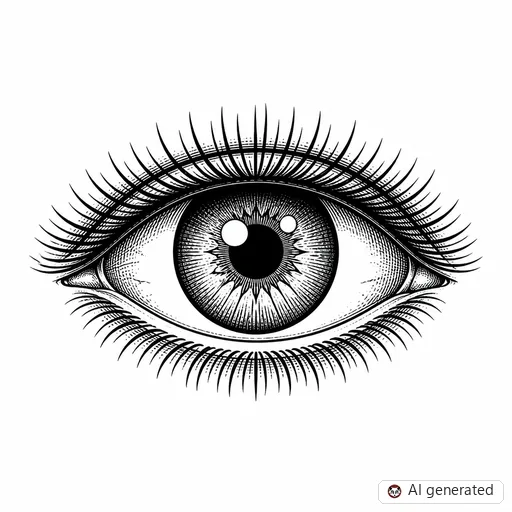 Eye tattoo design in Illustrative style