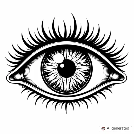 Eye tattoo design in New School style