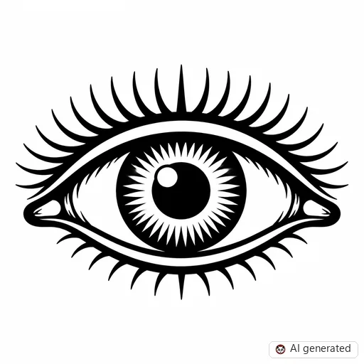 Eye tattoo design in Traditional style