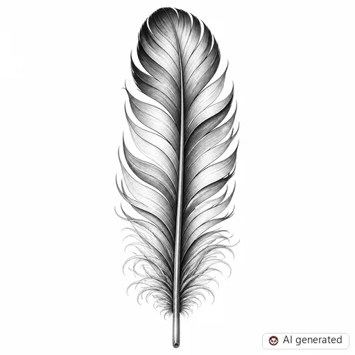 Feder-Tattoo-Entwurf im Stil Chicano