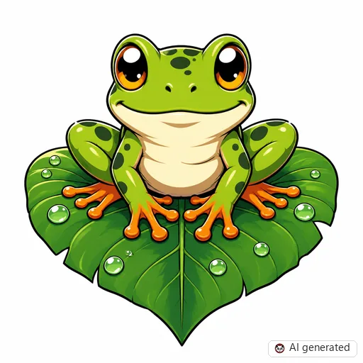 Frosch-Tattoo-Entwurf im Stil Anime