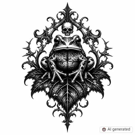 Disegno di tatuaggio Rana in stile Gothic