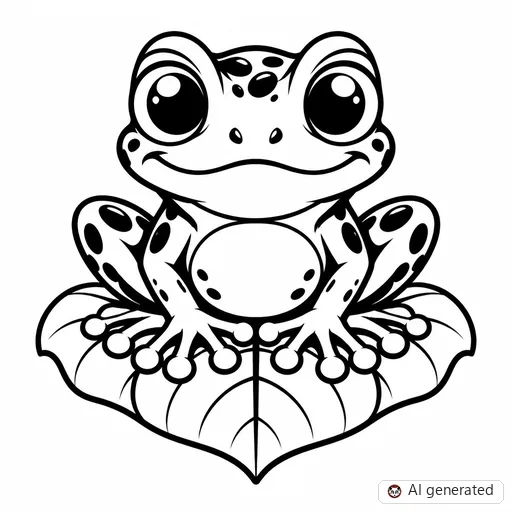Frog tattoo design in New School style