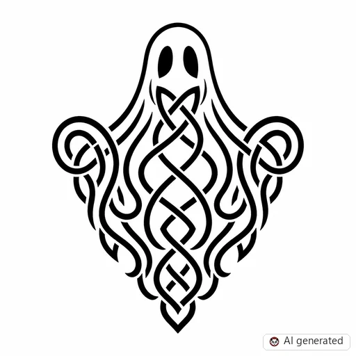 Disegno di tatuaggio Fantasma in stile Celtico