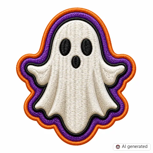 Diseño de tatuaje de Fantasma en estilo Bordado