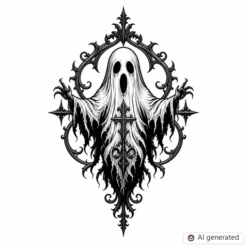 Disegno di tatuaggio Fantasma in stile Gothic