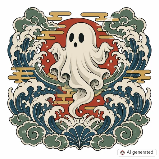 Geist-Tattoo-Entwurf im Stil Japanisch (Irezumi)