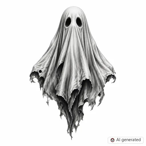 Ghost tattoo design in Realism style