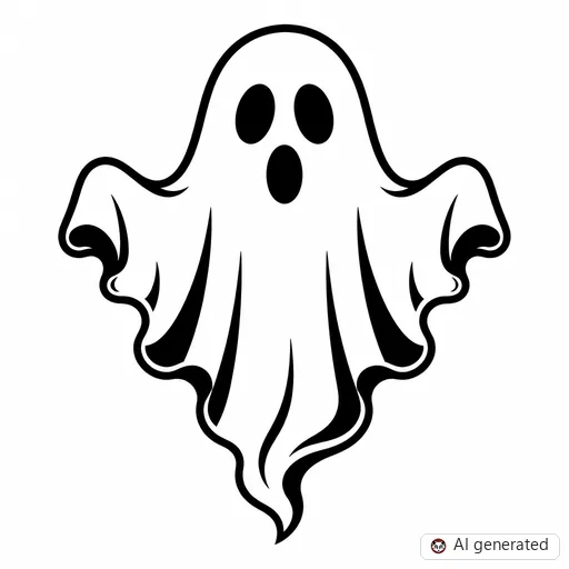 Ghost tattoo design in Traditional style