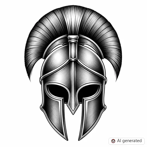 Gladiator tattoo design in Black & Grey style