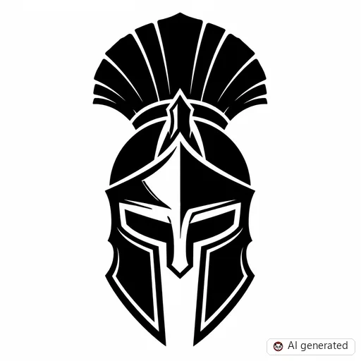 Gladiator tattoo design in Blackwork style