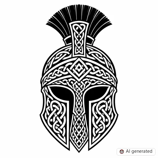 Disegno di tatuaggio Gladiatore in stile Celtico