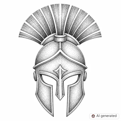 Gladiator tattoo design in Dotwork style
