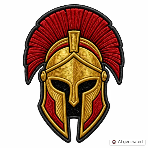Diseño de tatuaje de Gladiador en estilo Bordado