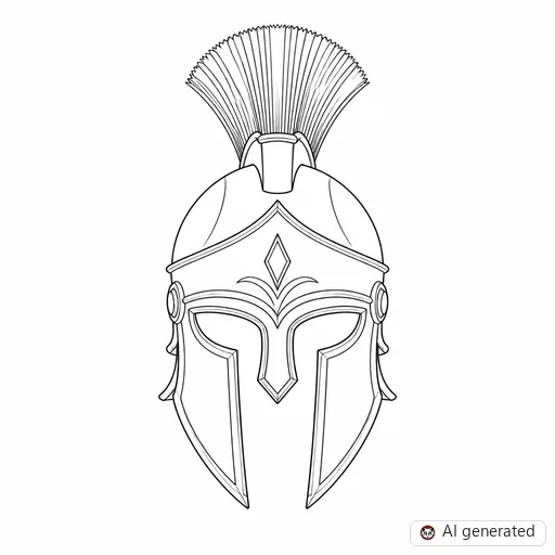 Gladiator tattoo design in Fine-Line style