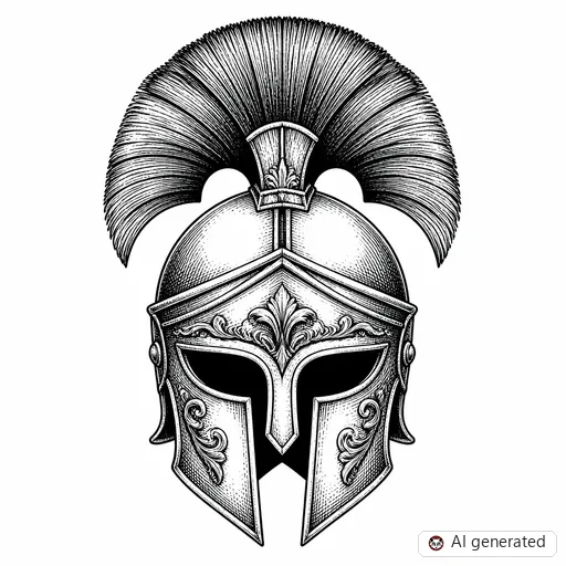 Gladiator tattoo design in Illustrative style