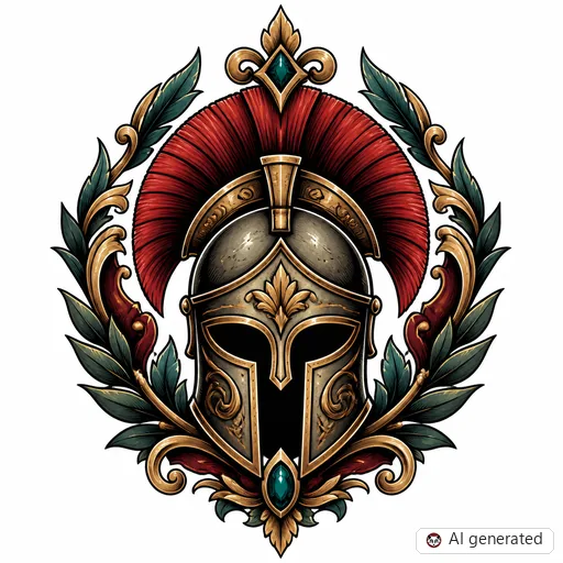 Gladiator-Tattoo-Entwurf im Stil Neo-Traditional