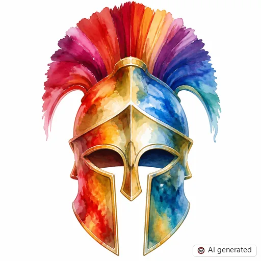 Gladiator tattoo design in Watercolor style