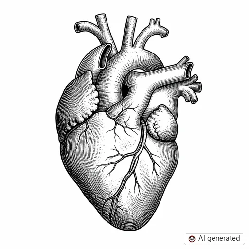 Heart tattoo design in Illustrative style