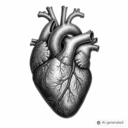 Heart tattoo design in Realism style