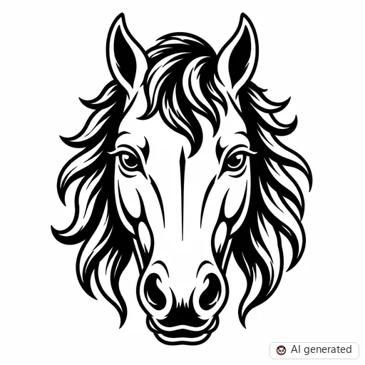 Horse tattoo design in Traditional style