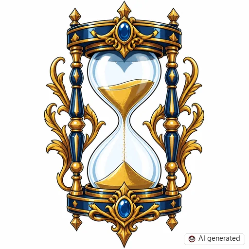Sanduhr-Tattoo-Entwurf im Stil Anime