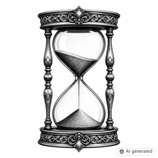 Hourglass tattoo design in Realism style
