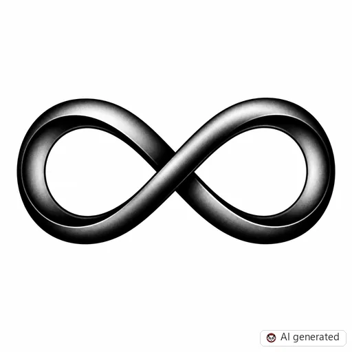 Infinity tattoo design in Black & Grey style