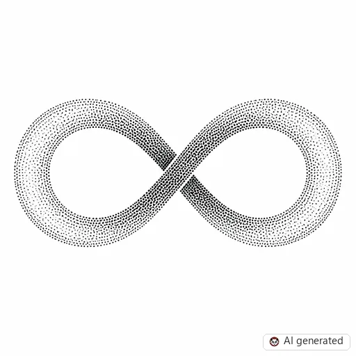 Infinity tattoo design in Dotwork style