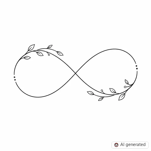 Infinity tattoo design in Fine-Line style