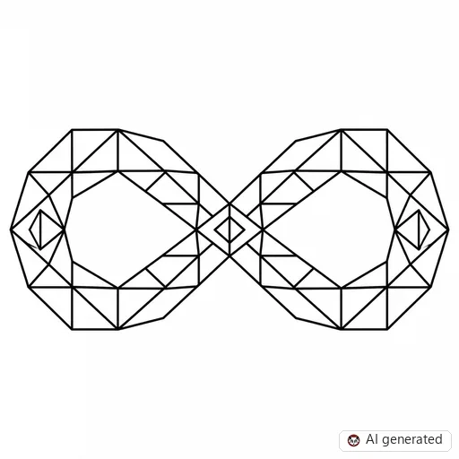Infinity tattoo design in Geometric style