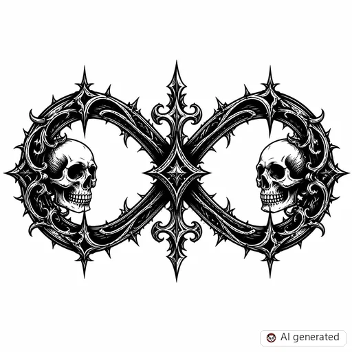 Disegno di tatuaggio Infinito in stile Gothic