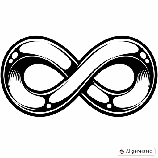 Infinity tattoo design in New School style