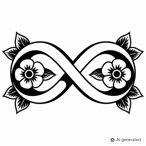 Infinity tattoo design in Traditional style