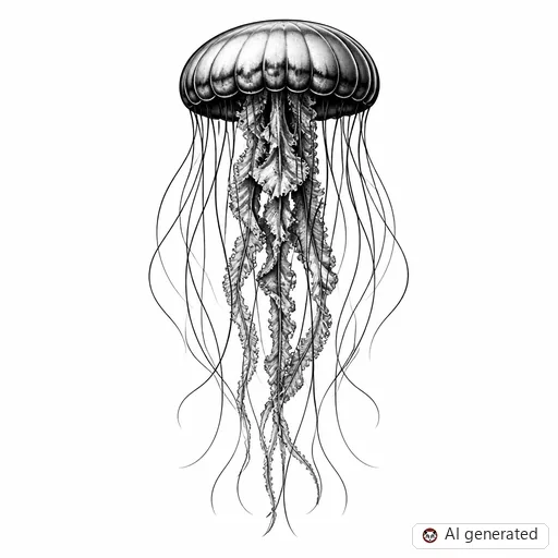 Jellyfish tattoo design in Realism style